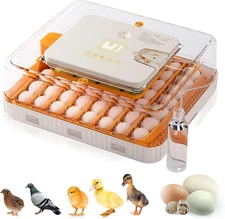 56 Egg Incubator for Hatching Eggs Auto Egg Turning &Humidity Control 360° View
