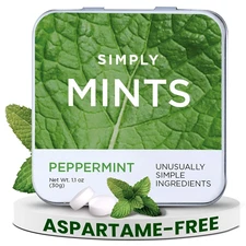 Simply Mints | Peppermint Breath Mints | Pack of Six (180 Pieces Total) | Breath