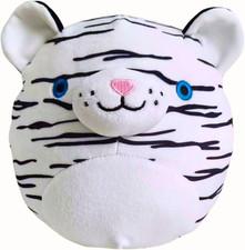 Travel Squishy Pillow - Ultra Soft Memory Foam with Adorable White Tiger Theme,