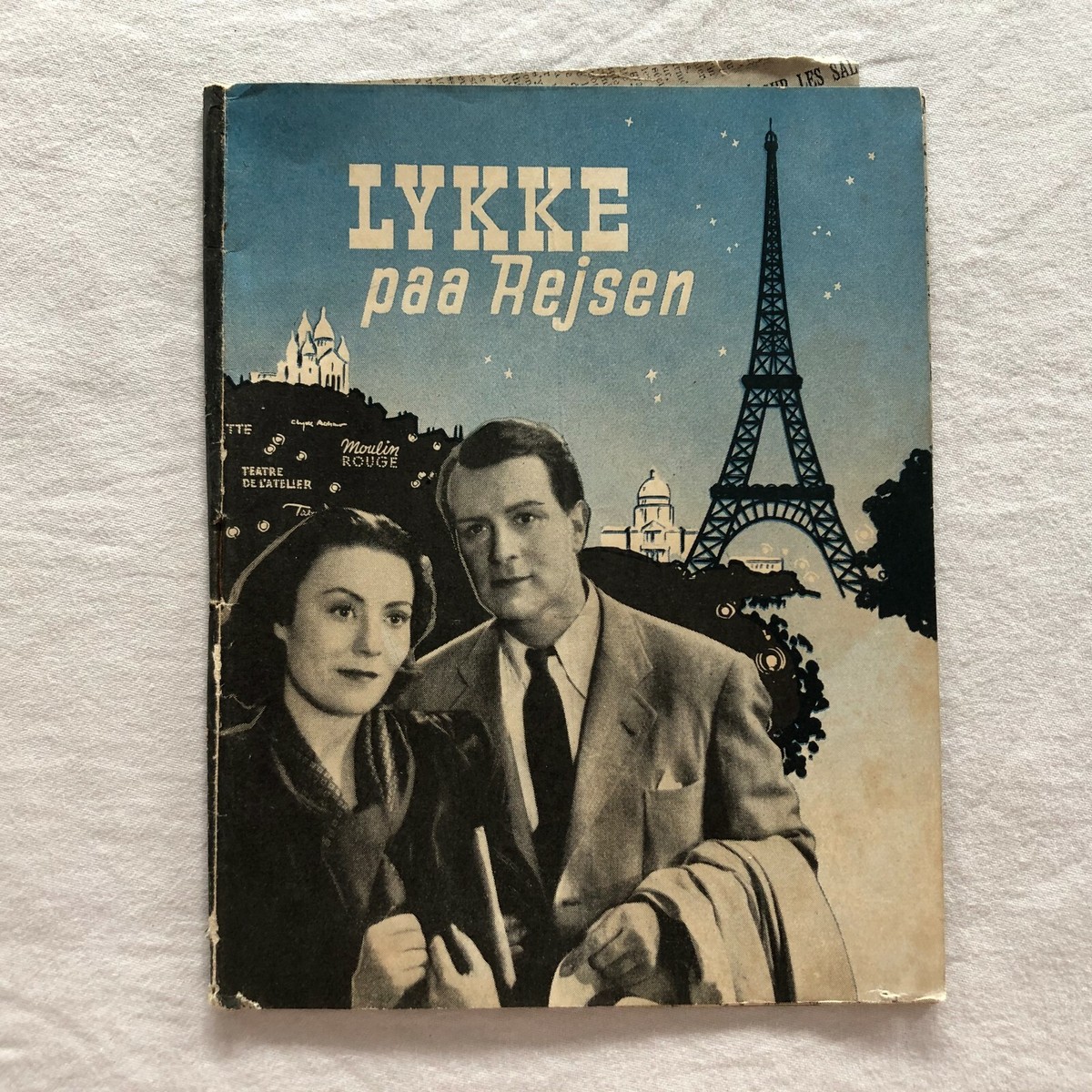 Programme De Cinéma Danois Lykke Paa Rejsen – 1947, Erling Schroeder, Bon état