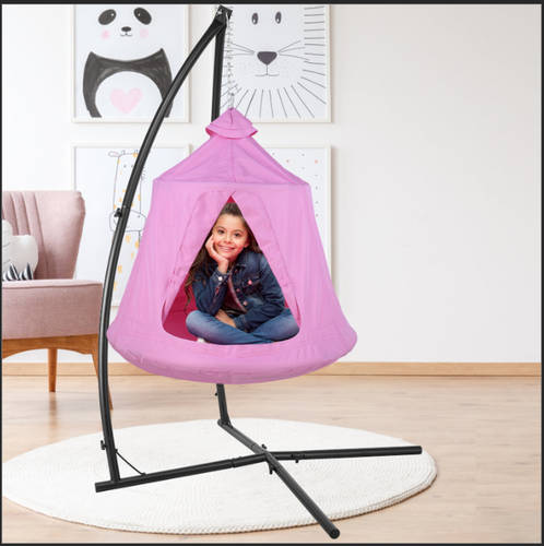 Sillón colgante con estructura cesta colgante columpio colgante sillón cojín de asiento silla colgante LED - Imagen 33 de 40