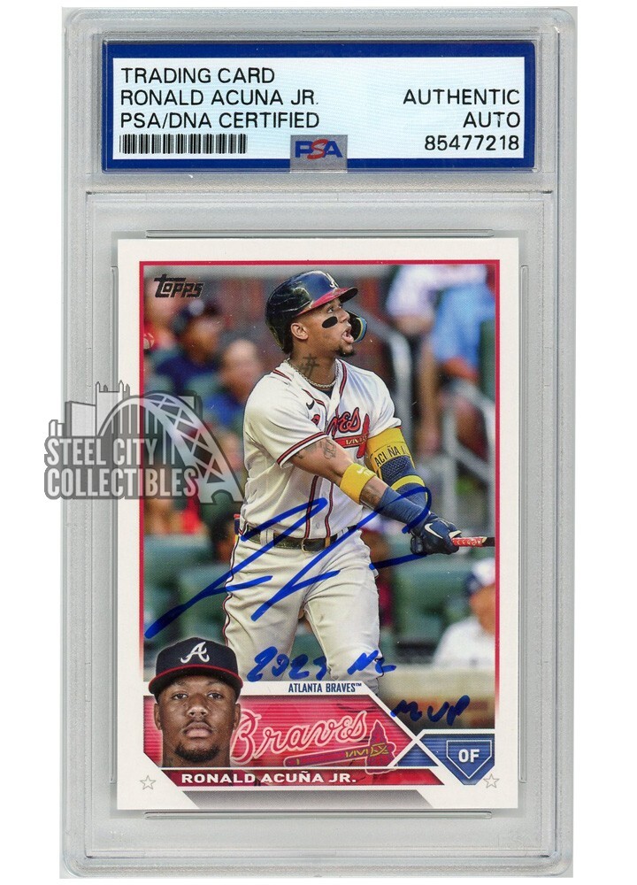 Ronald Acuna Jr 2023 Topps "2023 NL MVP" Autograph Card #150 PSA/DNA