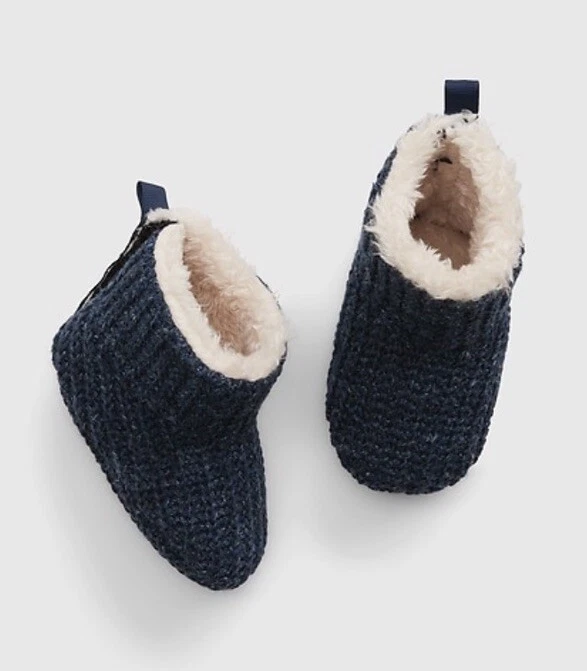 Botines Sherpa Baby Gap azul marino talla 0-3 meses nuevos con etiquetas Foto 2 de 4