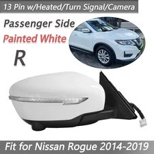 Passenger Side Mirror 13pin W/ Camera Power Fold Blinker Fits 14-19 NISSAN ROGUE