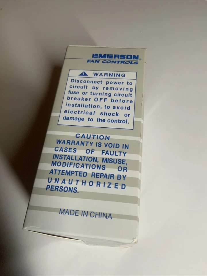 SW90W Emerson Fan Light " Dual Slide "  Wall Control - Almond Color - Quietslide - Image 4 of 4