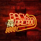 17"x14" "Back to the Arcade" Neon Light Sign Man Cave Garage Custom Glass Decor