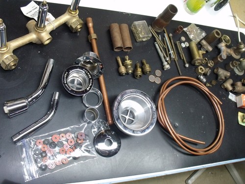 Large Lot of Assort.  Plumbing Parts - Copper/Brass - See Photos