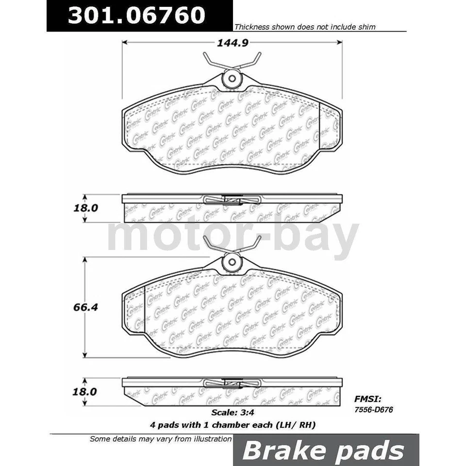 Conjunto de pastilhas de freio dianteiro traseiro para Land Rover Discovery 1999 2000 2001 2002 2003 2004 - Imagem 3 de 4