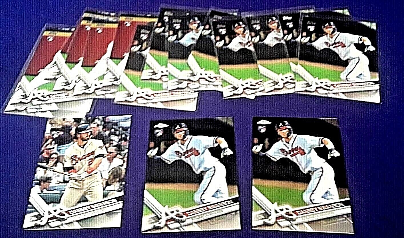 2017 TOPPS DANSBY SWANSON RC W/VARIATION 13CT + 5 TOPPS CHROME RC NRMT-MT OR BET