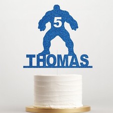 Hulk Cake Topper, Personalised Birthday Decoration for Boys, Unofficial