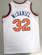 Xavier McDaniel Signed Custom New York Knicks White Jersey XL PSA COA