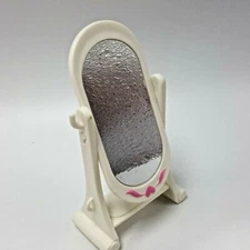 Fisher Price Loving Family Dollhouse Mirror White Cheval Kids Parents Bedroom 