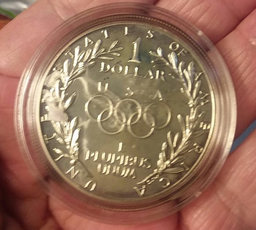 U.S. Silver Dollar - Proof - 1988-s Olympiad Silver Dollar - Picture 2 of 2