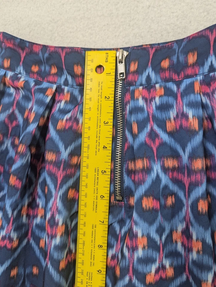 Bethany Mota XS Aeropostale Azul Rosa Falda Geométrica 15" Sin Arrugas 6" Cremallera Foto 4 de 4