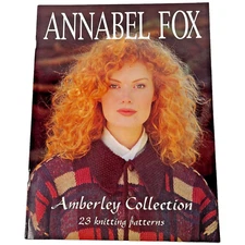1995 Annabel Fox Knitting Pattern Book Booklet Amberley Collection Women Men VTG