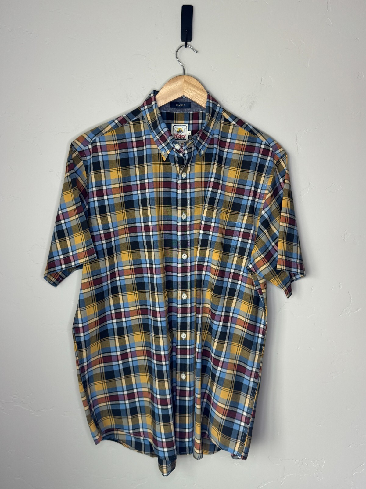 Vintage Pendleton Button-Down Short Sleeve Shirt … - image 1