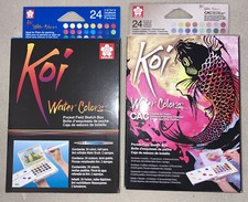 2 Sakura Koi Water Colors Pocket Field Sketch Boxes 24 colors 