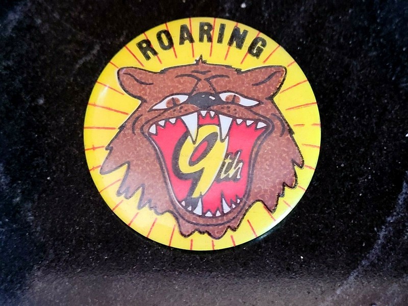 ROARING 9th  Army/Military/WWII Pinback Button 