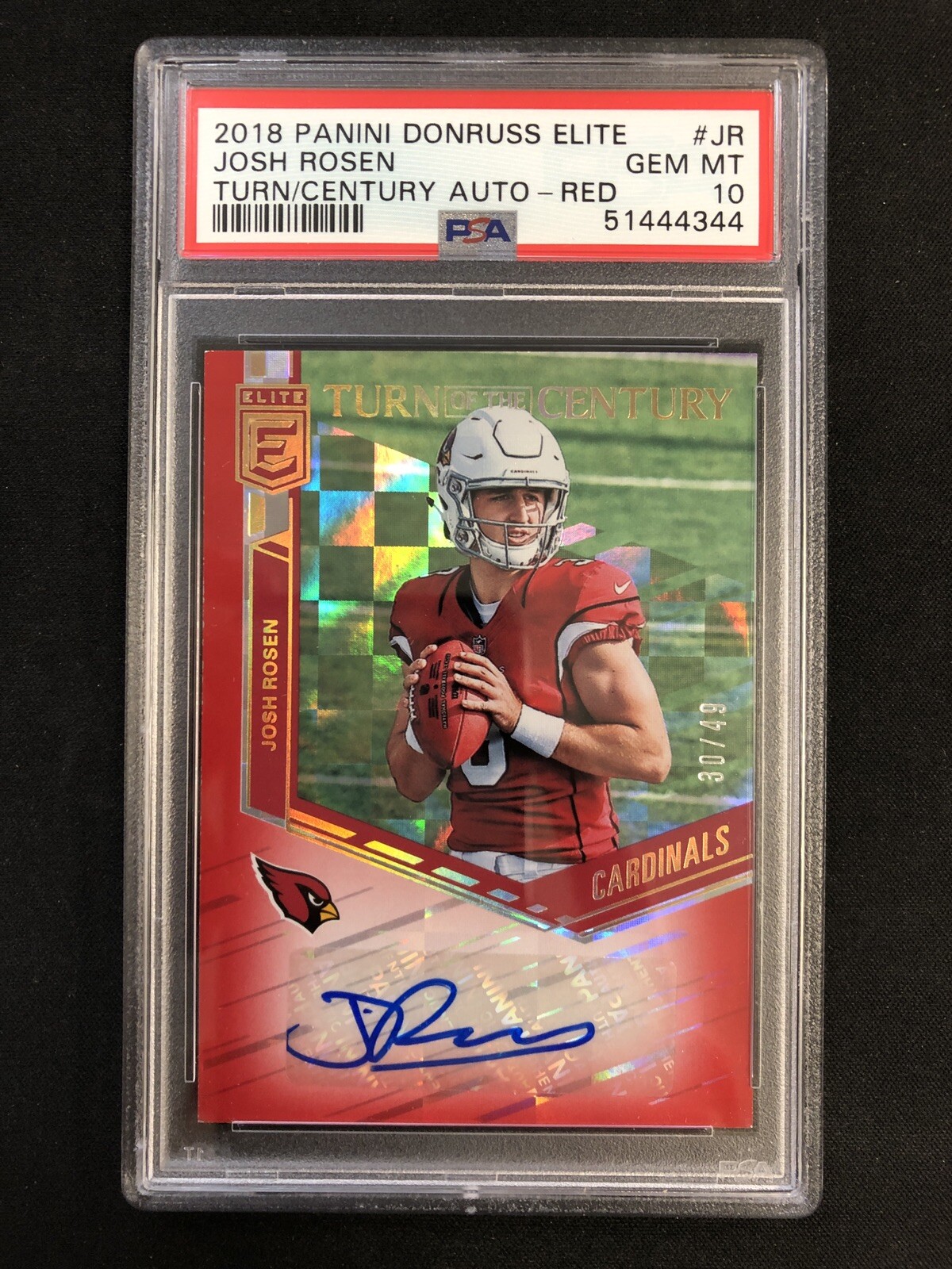 Josh Rosen Panini Donruss Elite Turn of the Century Autograph #JR Red
