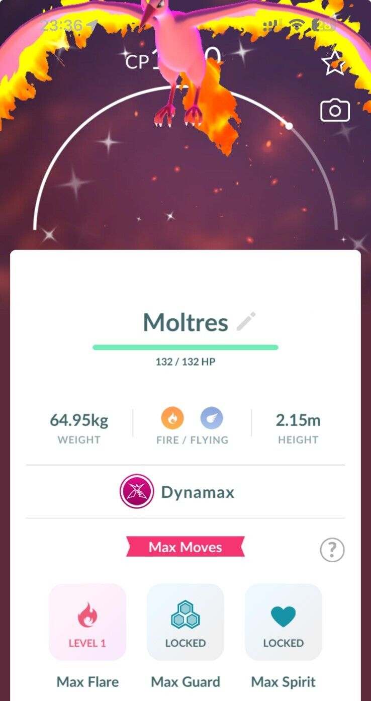 Shiny Dynamax Moltres for trade, need registered Shiny Articuno  