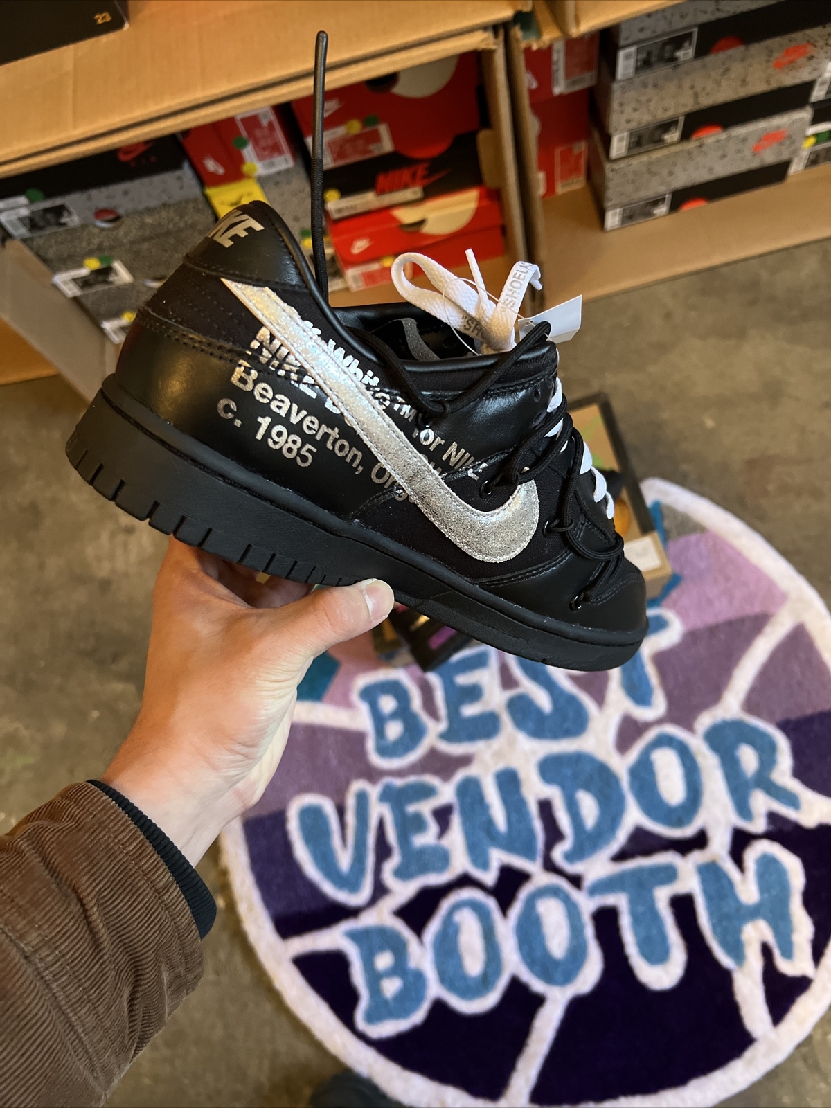 OFF WHITE X NIKE Taglia 10 Nike x Off White Dunk SB lotto 50 nero DM1602001