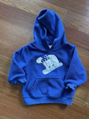 Gymboree Baby Boy Fleece Polar Bear Hoodie Snowboard Size 12