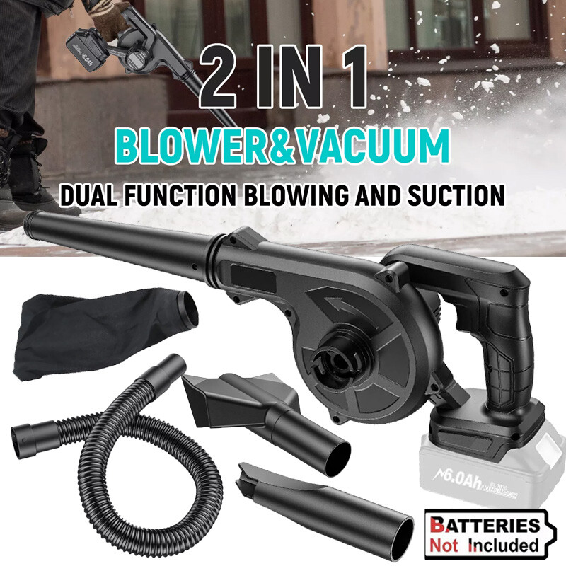 2 in 1 Cordless Air Leaf Blower Dust Vacuum Garden Clean For Makita 18V