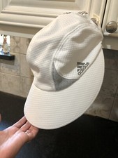 Adidas White  Silver Adjustable Sun Hat Visor