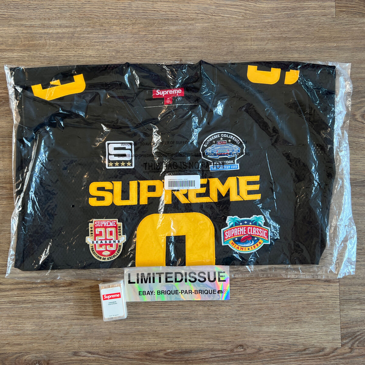 Supreme Championships Embroidered Football Jersey Medium Steelers