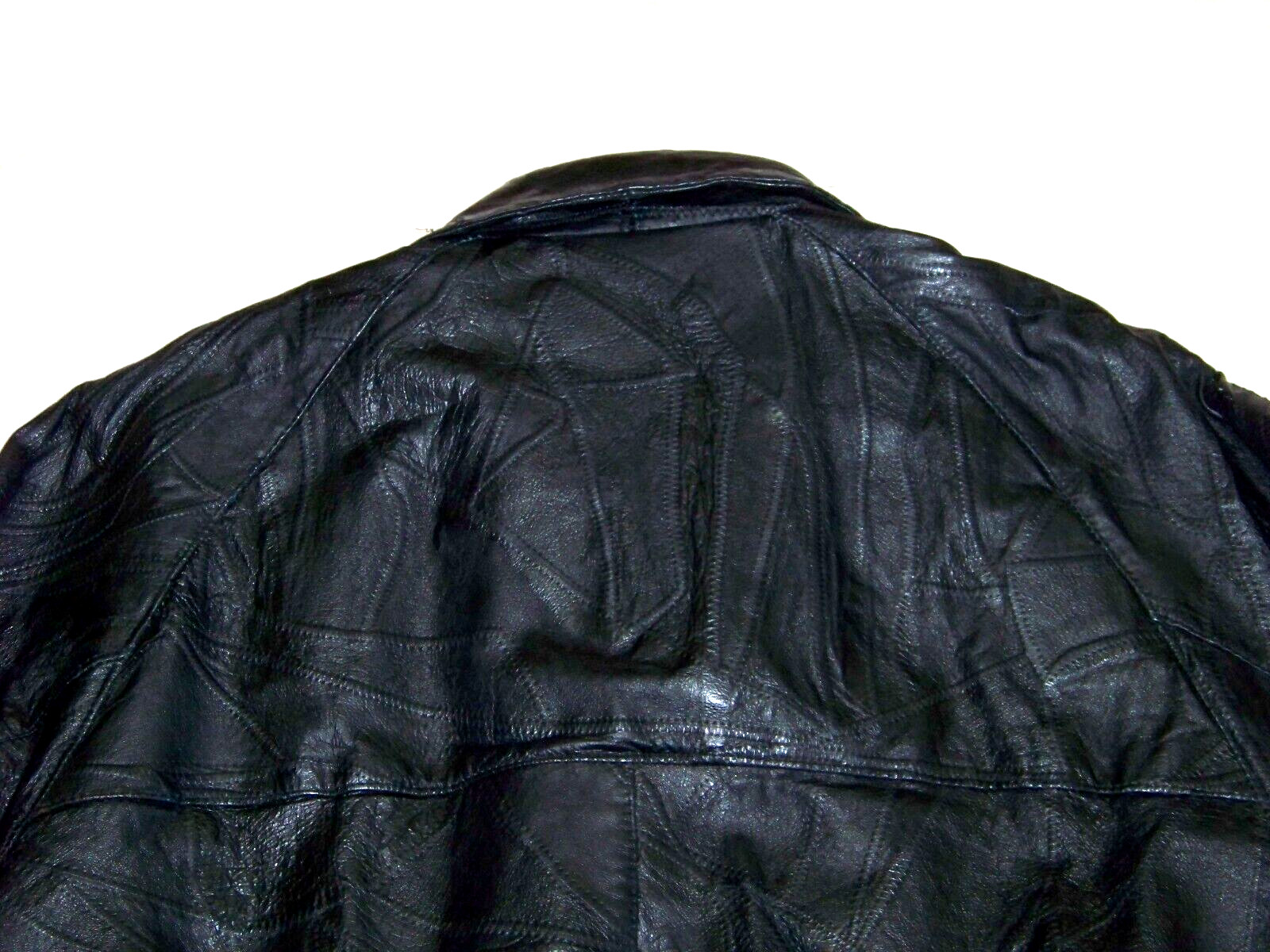 Men's Explorer Black Patchwork Leather Jacket - S… - image 12