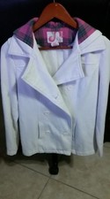 Op Wool Button Dress Ivory Women's Junior's Winter Coat Size S 3/5