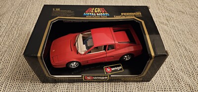 VTG Bburago 1984 Ferrari Testarossa Die-Cast Metal Model with Box 