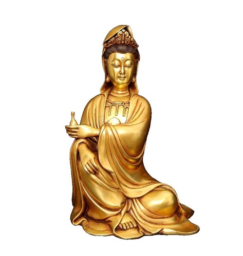 12.59''Old Chinese copper door-god Qin Qiong Yuchi Gong Buddha