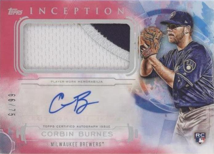 2019 Topps Inception - Inception Autograph Patch Corbin Burnes #IAP-CB ...