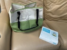 Large Canvas Open Tote Bag Outside Pockets 15 x 9 x 11 Multi-Use New