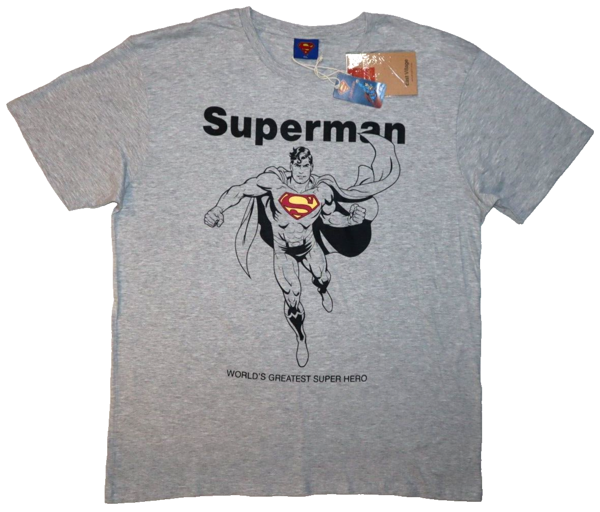 SUPERMAN WORLD'S GREATEST SUPER HERO Size XXL T-Shirt DC EAST VILLAGE RARE  NEW