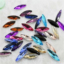 10x35mm Navette Glass Crystal Pointback Color Rhinestone Strass Stones crafts