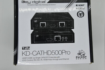 Key Digital KD-CATHD500PRO CAT6 HDMI Tx Transmitter & Rx Receiver Up To 300 ft.