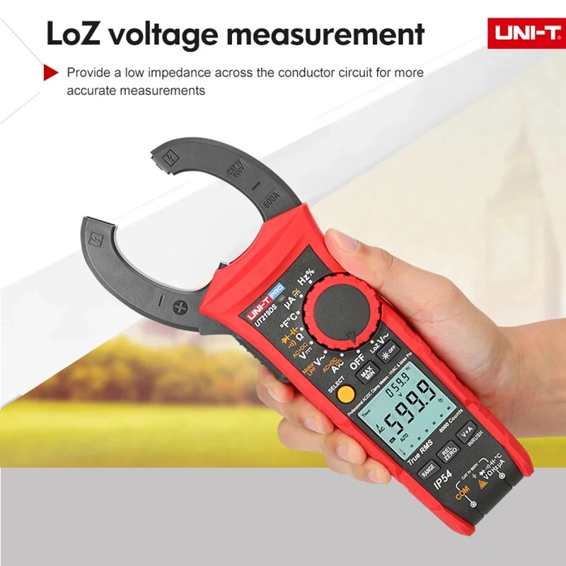 UNI-T 600A True RMS Clamp Multimeter 1000V Digital Volt Meter Freq Sequence Test - Image 4 of 4