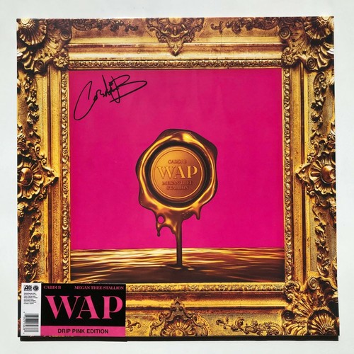 CARDI B & MEGAN THEE STALLION 'WAP' 12" PINK VINYL RECORD! LIMITED "SIGNED"! - Picture 2 of 3