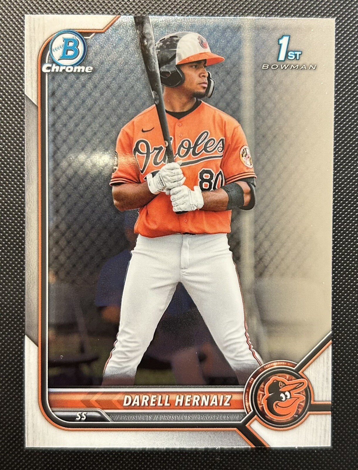 Darell Hernaiz 1st 2022 Bowman Chrome #BCP-27 Baltimore Orioles