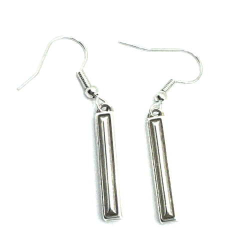 Brighton Tapestry Drops Crystals Embedded Bars Custom Silver Earrings - Picture 7 of 7