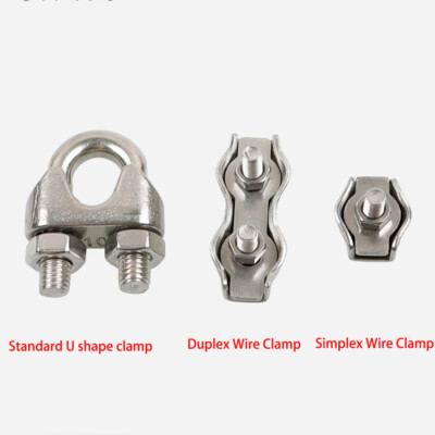 Wire Rope Clamp Thimble Simplex Duplex 2mm 3mm 4mm 5-32mm 316 A4 Stainless Steel
