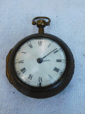 1790 1800's Cased Verge Fusee Pocket Watch Laurence Saint Leger London signed