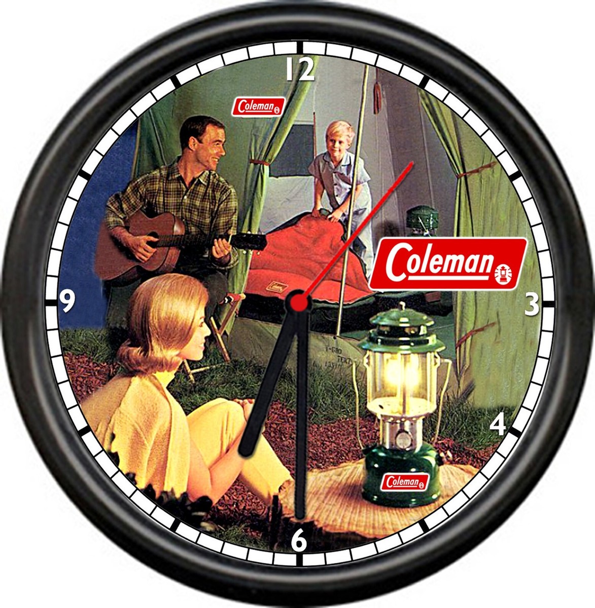 Retro Vintage Coleman Lantern Family Camping Tent 60's Theme Sign