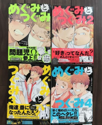 Megumi to Tsugumi Vol.1-4 set BL Yaoi Alpha x Omega Japanese Comic