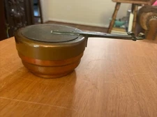 Vintage Copper Brass Sterno Holder Chafing Dish Candle Burner Catering Party