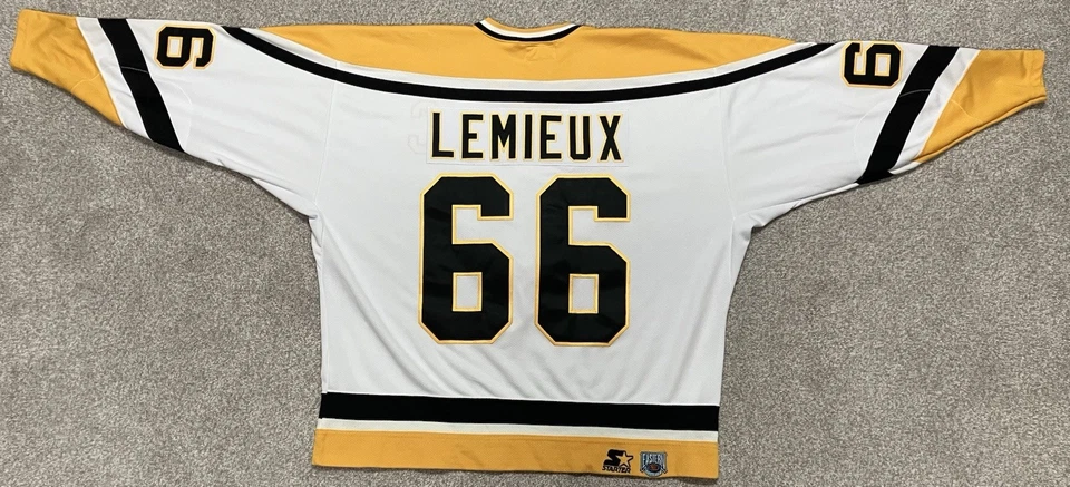 Camiseta Mario Lemieux Vintage Auténtica Pittsburgh Penguins Starter NHL 3XL 56 95 Foto 2 de 4