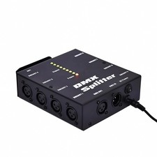 8-Way Isolated DMX Splitter - 8-Output DMX Distributor 3-Pin 
