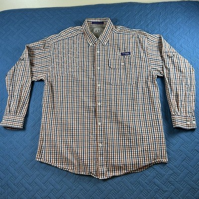 Men s Columbia Long Sleeve Super White Wing Button Down Size L  Hunting Hiking